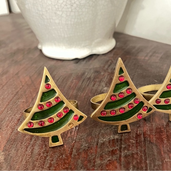 Vintage Christmas Tree Napkin Rings - Picture 3 of 4